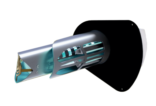 Catalytic air purification unit for insertion into a duct