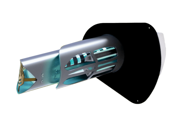 Catalytic air purification unit for insertion into a duct